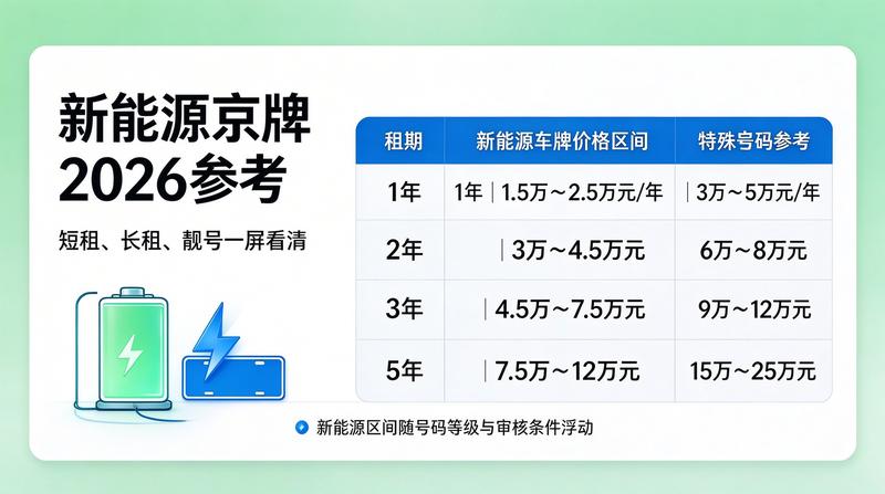 新能源汽车牌照租赁